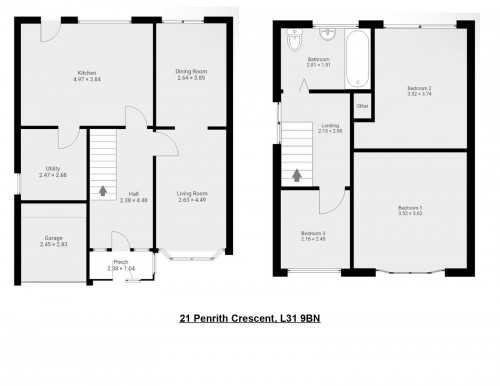 Floorplan for 21 Penrith Crescent, L31