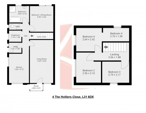 Floorplan for 4 Holliers Close, L31