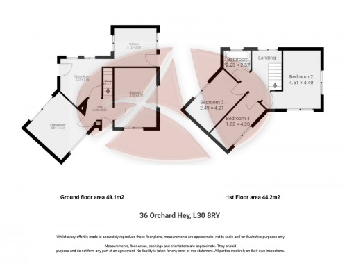 Floorplan for 36 Orchard Hey, L30