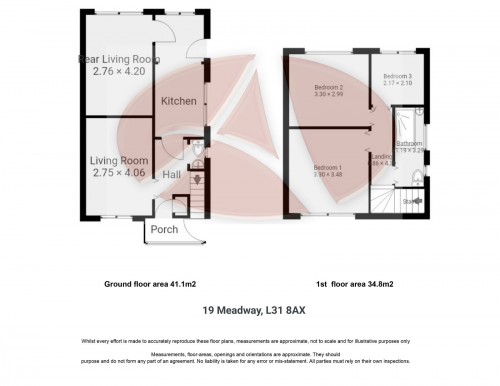 Floorplan for 19 Meadway, L31