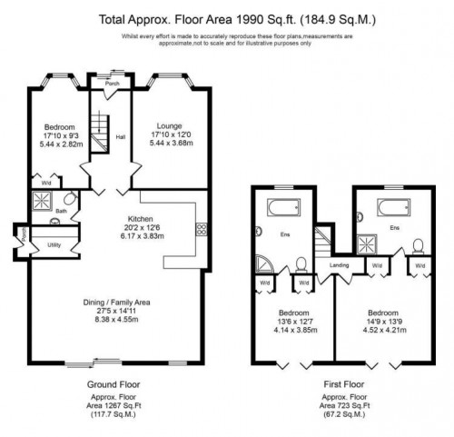 Floorplan for 13 Woods Close, L39