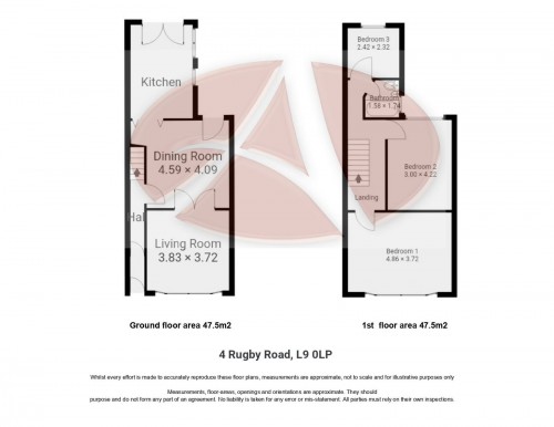 Floorplan for 4 Rugby Road, L9