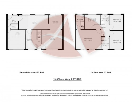 Floorplan for 14 Cleve Way, L37