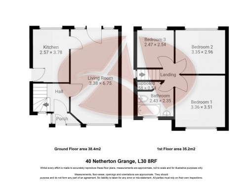 Floorplan for 40 Netherton Grange, L30