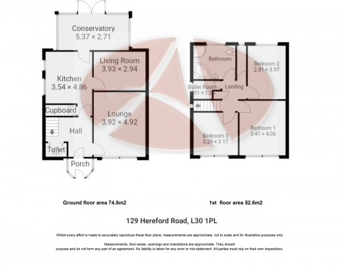 Floorplan for 129 Hereford Drive, L30