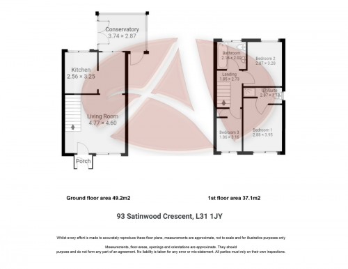 Floorplan for 93 Satinwood Crescent, L31