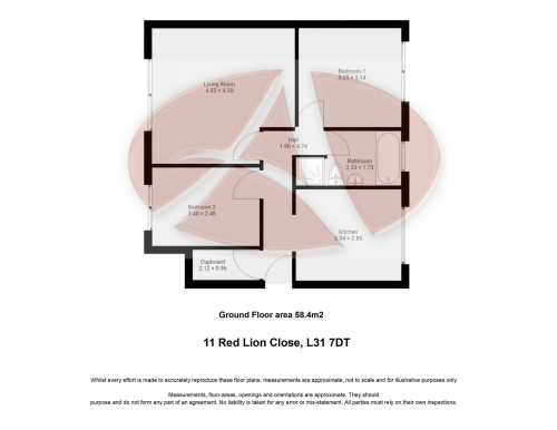Floorplan for 11 Red Lion Close, L31