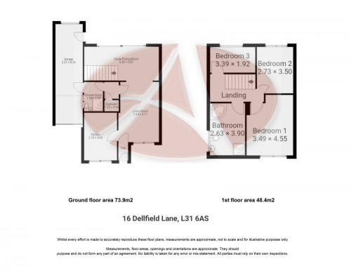 Floorplan for 16 Dellfield Lane, L31