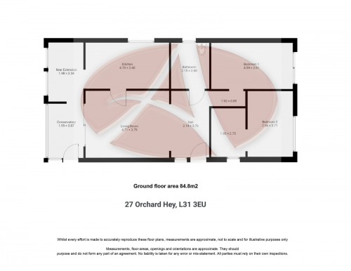 Floorplan for 27 Orchard Hey, L31