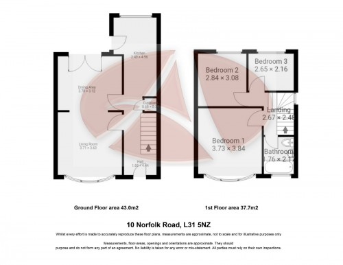 Floorplan for 10 Norfolk Road, L31