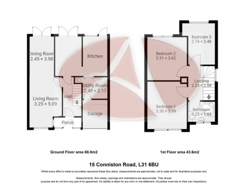 Floorplan for 15 Coniston Road, L31