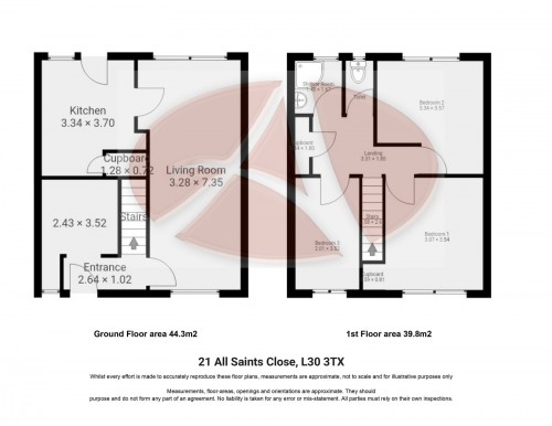 Floorplan for 21 All Saints Close, L30