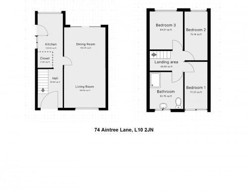 Floorplan for 74 Aintree Lane, L10