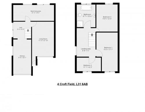 Floorplan for 4 Croftfield, L31