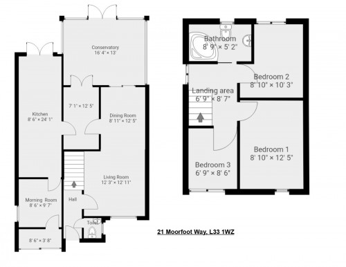Floorplan for 21 Moorfoot Way, L33