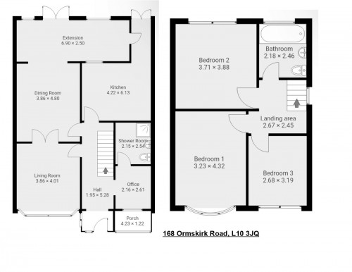 Floorplan for 168 Ormskirk Road, L10