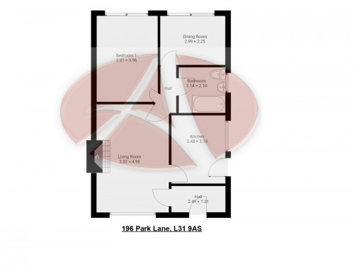 Floorplan for 196 Park Lane, L31