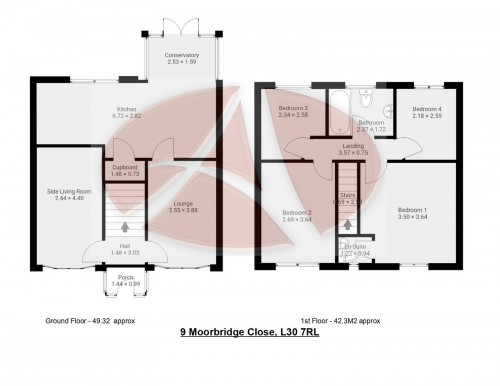 Floorplan for 9 Moorbridge Close, L30