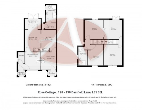 Floorplan for Rose Cottage, 128 - 130 Damfield Lane, L31